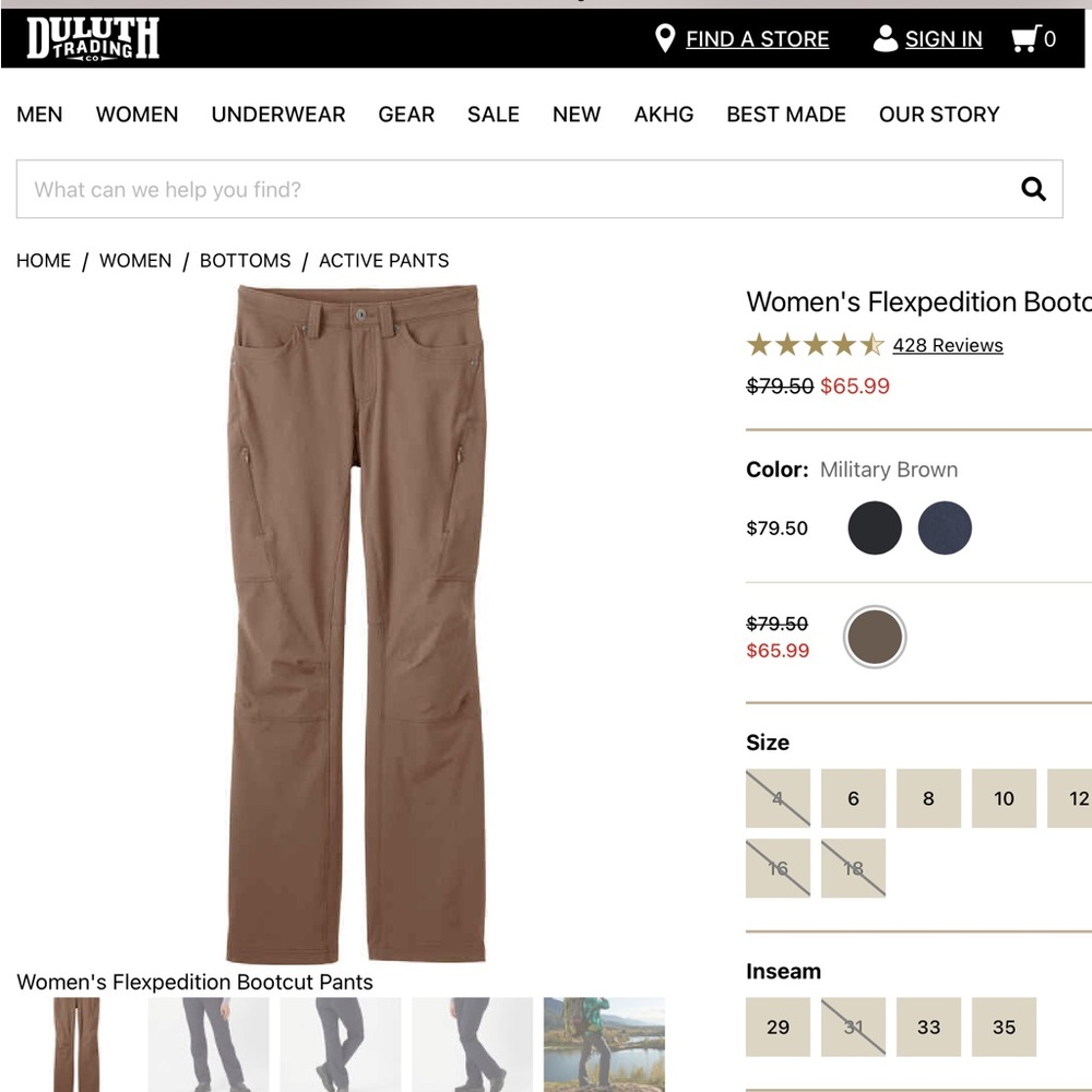 Duluth Trading Co flexpedition pants